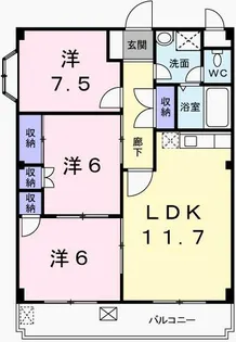 フラッツ・アイ【3階】の間取り