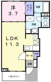 メゾン ソレイユ【1階】の間取り