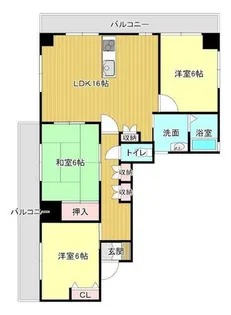 ファミリーハウス勝山【4階】の間取り