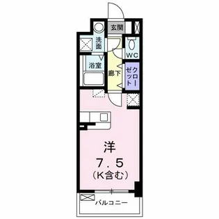 1Rの間取り画像