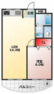 マンションDIO【3階】の間取り