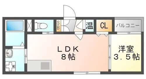 GRANDIR西三荘【2階】の間取り