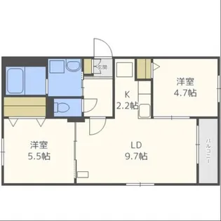 ガーデン南平岸【1階】の間取り