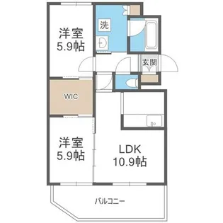 ラフィネ桑園【5階】の間取り