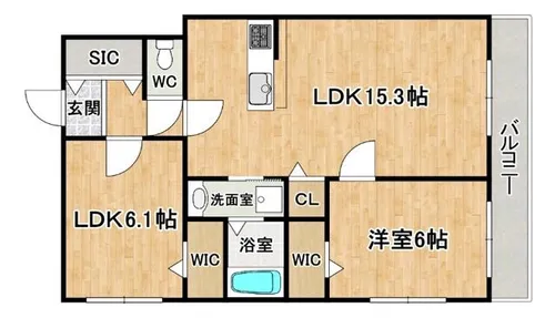 大阪府豊中市上野西1丁目【アパート】の間取り