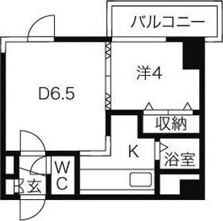 ラフォーレ円山公園【7階】の間取り