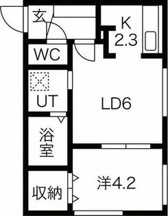 ALPHA南平岸【3階】の間取り