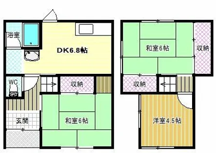 大阪府羽曳野市誉田5丁目【一戸建】の間取り