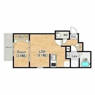 ジーメゾン西脇アノリス【3階】の間取り