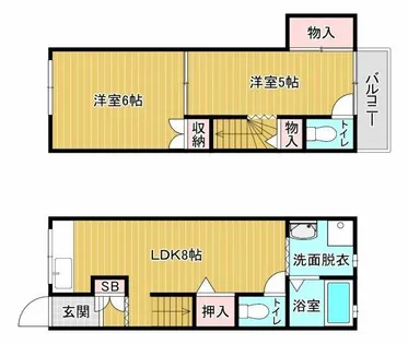 アーバンハイツ【B号室】の間取り