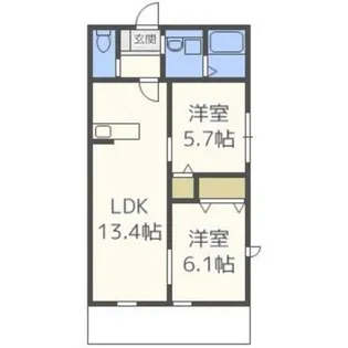 福岡県福岡市東区若宮3丁目【アパート】の間取り