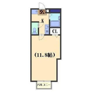 プリモベント長岡天神【203号室】の間取り