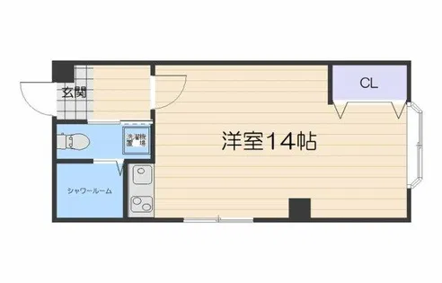 長堀橋ZENSHINBLD【5階】の間取り
