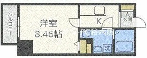 R SQUARE東天満【7階】の間取り