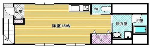 オレンジ道明寺【2F号室】の間取り