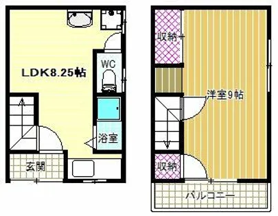 大阪府柏原市法善寺4丁目【一戸建】の間取り