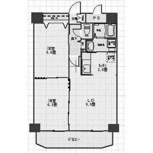 旭堂第一マンション知事公館前【7階】の間取り