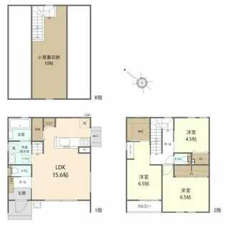 福岡県福岡市南区大楠3丁目【テラスハウス】の間取り