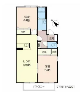 リバーサイド【201号室】の間取り