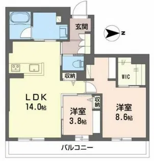 ライフステージ東和【2階】の間取り