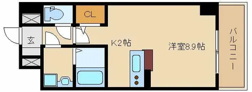 兵庫県尼崎市昭和南通4丁目【マンション】の間取り