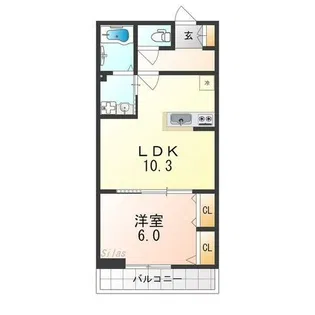 REGIES堺七道【3階】の間取り