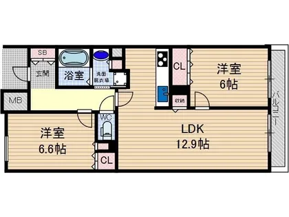 UURコート茨木東中条【502号室】の間取り