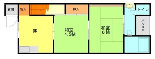西畑ハイツ【13号室】の間取り