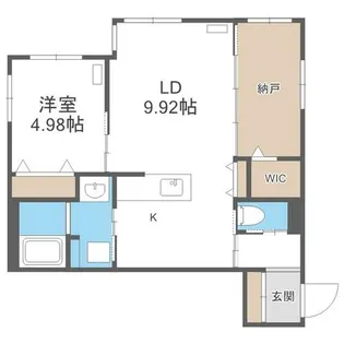URBAN FLATS 中の島【3階】の間取り