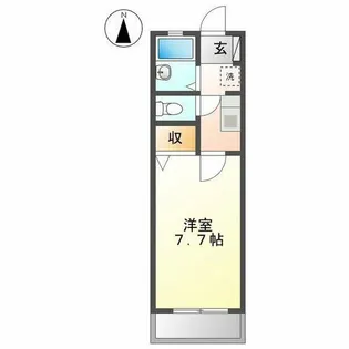 ヤングパレスB棟【2階】の間取り