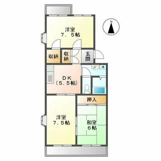 テラス台町【3階】の間取り