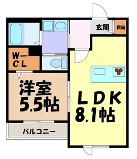 Evergarden千種Ⅱ【3階】の間取り