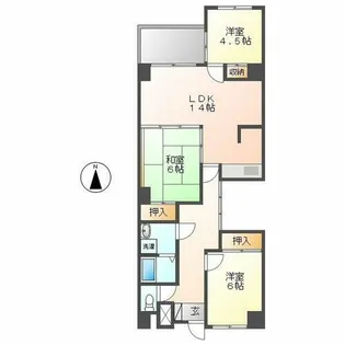 カーサソロチョウ【3階】の間取り