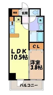 フォルクランド那古野【6階】の間取り