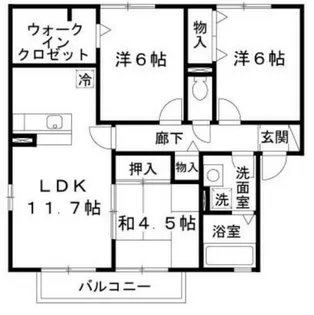 ハッピーロード佐土【2階】の間取り