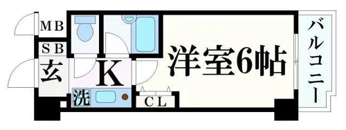 エスリード三宮フラワーロード【3階】の間取り