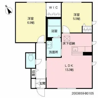 MAST日明 B棟【1階】の間取り