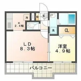 SAYLUX新琴似一番館【2階】の間取り