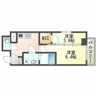 ソルテラス甲子園口クレアスト【2階】の間取り