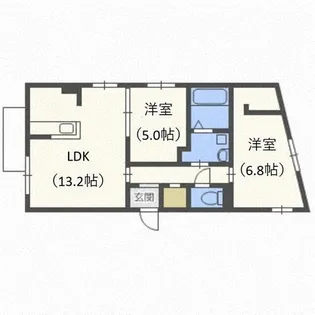 ラヴェーラ円山鳥居前【4階】の間取り