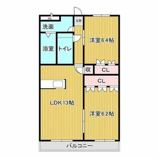 エルシャトー【2階】の間取り