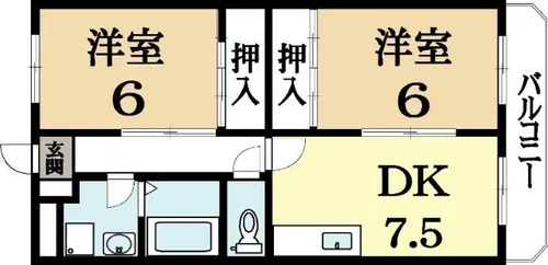 京都府久世郡久御山町佐古外屋敷【マンション】の間取り