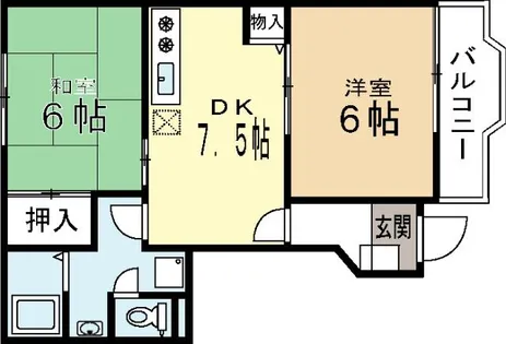 京都府城陽市久世南垣内【アパート】の間取り