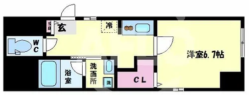 レジデンス・スエヒロ上本町【1階】の間取り