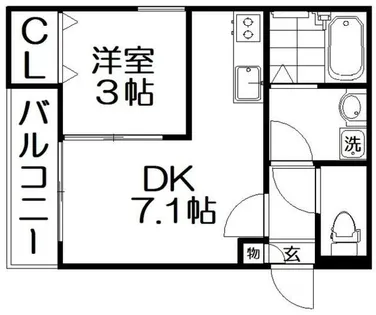 ジーメゾン枚方元町【3階】の間取り