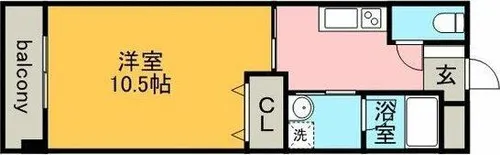 レイクワン(小牧店)【205号室】の間取り