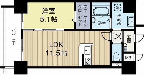 福岡県福岡市博多区東光2丁目【マンション】の間取り