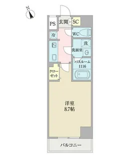 コントレイルりんくう常滑【0110号室】の間取り