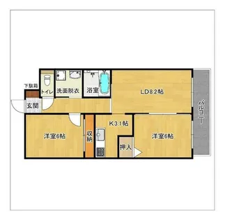 福岡県福岡市博多区金の隈2丁目【マンション】の間取り