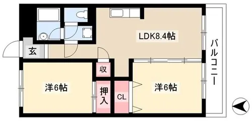 第三太田コーポ【403号室】の間取り